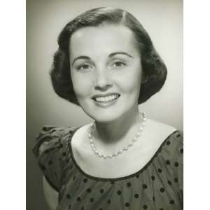  Woman in Spotted Dress Posing in Studio Photographic 