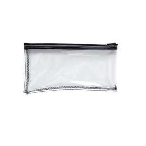 , 11x6, Clear   Sold as 1 EA   Wallet bag with zipper holds bank 