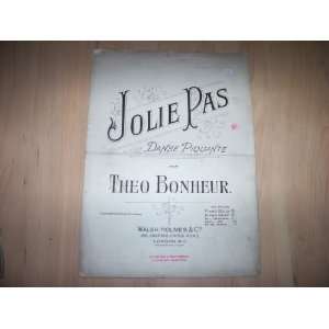   Jolie Pas Danse Piquante for piano (sheet music) Theo Bonheur Books