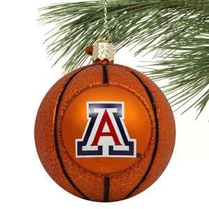  Arizona Wildcats Glass Basketball Ornament Sports 