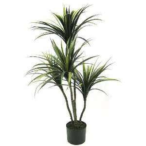    Artificial Yucca Tree Potted 42in Green Red