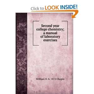 Second Year College Chemistry A Manual of Laboratory Exercises