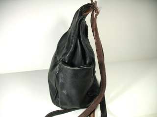 BRUNO ROSSI BLACK LEATHER BACKPACK, ITALY  
