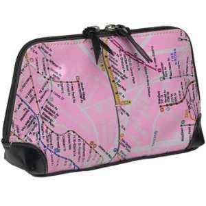  NYC Subway Line Pink Cosmetic Case with Black Trim Beauty