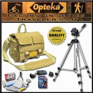   with Travel Tripod, 4GB Memory Card and Reader, and More by Opteka
