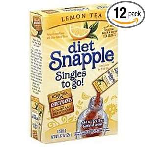 Snapple Diet Singles To Go Tea, Lemon, 6 Count (Pack of 12)  