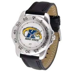 Kent Golden Flashes Suntime Mens Sports Watch w/ Leather Band   NCAA 
