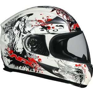 AFX FX 90 Full Face Motorcycle Helmet Dark Angel White
