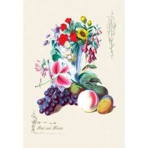  Vintage Art Fruit and Flowers   04360 1