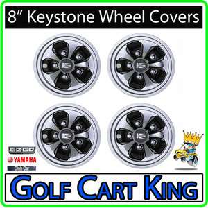 Keystone Golf Cart Wheel Covers Hub Caps  Set of 4  