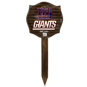    New York Giants Home Garden Lawn Wood Stake Sign Automotive