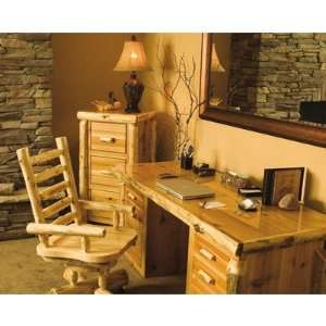   1709 / 170 Traditional Cedar Log Executive Standard Desk Office Suite