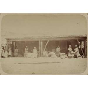  Turkic people,vendors,commerce,barley,structures,c1865 