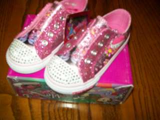 TODDLER TWINKLE TOES  SKECHERS SHOES NIB size 5 pink  