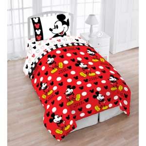   Mickey Mouse Twin 4pc Bedding Set Comforter & Sheet Set Single  