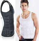 Man MENs Gray Waist SLIMMING COMPRESSION Belly Shaping VEST BODY 