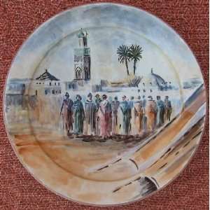   14 inch Decorative Scenic Plate,by Treasures of Morocco,