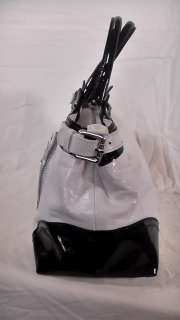 Paola Masi Black and White Leather Tote Bag  