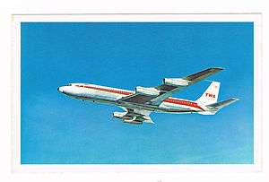 TWA StarStream Boeing 707 Advertising Postcard 1960s  