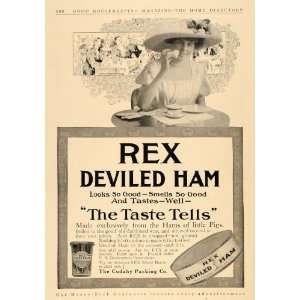 com 1911 Ad Cudahy Packing Rex Deviled Ham Vintage Hat   Canned Food 