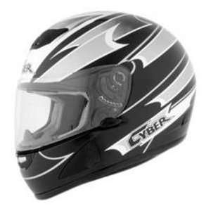  Cyber Helmets US 32C ATAC BLK_SIL_WHITE XS MOTORCYCLE 