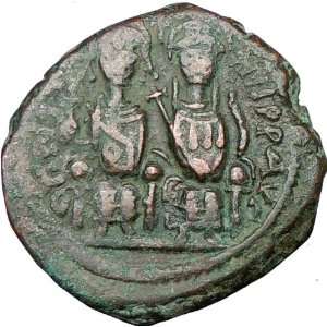  JUSTIN II & Queen Sophia 565AD Ancient Byzantine Coin 