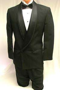 42 R Oscar De La Renta Black D.B. Tuxedo Complete Tux  