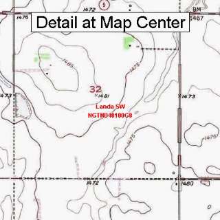  USGS Topographic Quadrangle Map   Landa SW, North Dakota 