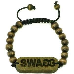 SWAG New SWAGG 5 Good Wood Goodwood Brown 10mm Bead Natural Wood 
