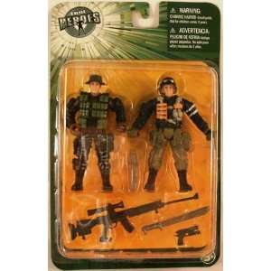 True Heroes 4 Military Soldiers 2 Pack Ranger and Tank Driver Action 