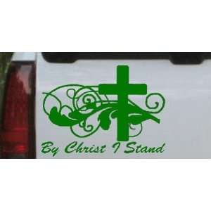  By Christ I Stand Christian Car Window Wall Laptop Decal 