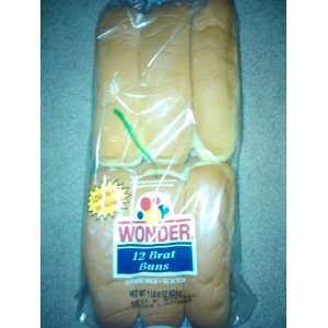 Wonder 12ct Brat Buns 24oz Pack of 2  Grocery & Gourmet 