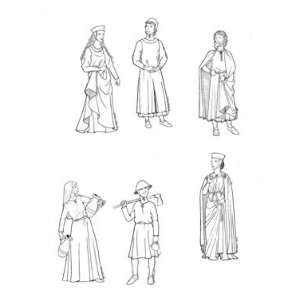   1240   1320 People of Medieval Gothic Period Pattern 