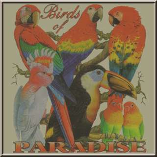 Birds Of Paradise Parrot Toucan Cockatoo Exotic Bird Shirt S,M,L,XL,2X 