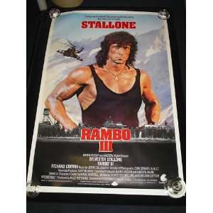  Rambo III   Sylvester Stallone   Original Movie Poster 