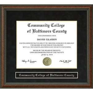  Community College of Baltimore County (CCBC) Diploma Frame 
