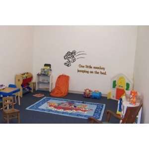 Kids decal monkey vinyl wall sticker quote decal 42 X 21 inch wall 