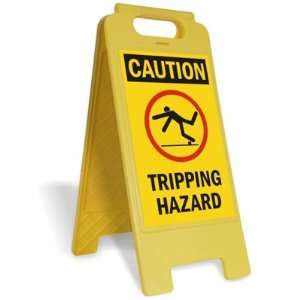  Caution Tripping Hazard W/Graphic FloorBoss XL Floor Sign 