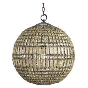  Portico Hollywood Regency Crystal Orb Modern Pendant Lamp 