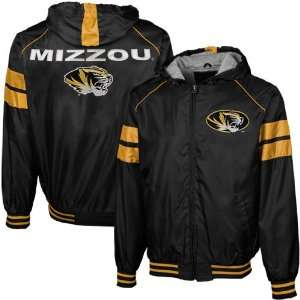 Missouri Tigers Youth Black Flea Flicker Full Zip Hooded Jacket (Small 