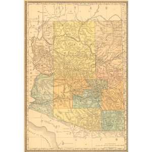  1883 Railroad Map of Arizona by Rand McNally Software