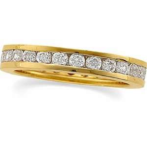   Gold Diamond Eternity Wedding Band   0.90 Ct.   Size 6.5 Jewelry