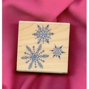  Snowflake Trio Rubber Stamp Arts, Crafts & Sewing