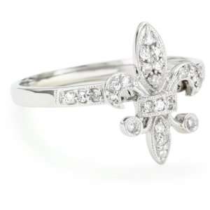  KC Designs Trinkets Diamond 14k White Gold Fleur De Lis 