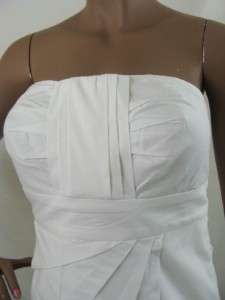 New Women minuet White Cotton Strapless Summer Dress PL  