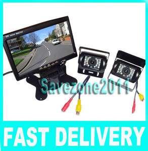   Reverse Camera + 7 LCD Monitor Car Rear View Kit for Bus Truck  