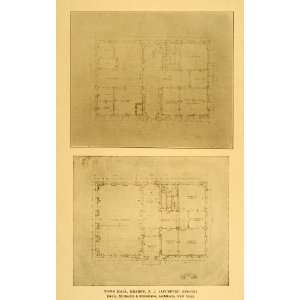  1909 Town Hall Kearny NJ Davis McGrath Kiessling Plans 