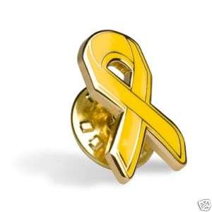 New Yellow Ribbon Support Our Troops Lapel Pin  