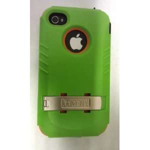  Apple iPhone 4/4S AMS Kraken Case   Green Shell/Orange 