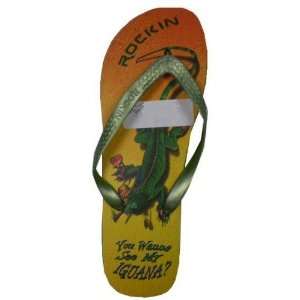   Mens Flip Flops   Wanna See My Iguana Case Pack 24 